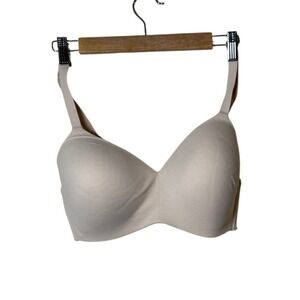 Wacoal Women Wire Free Bra 36DD Nude 852189 Seamless Padded Comfort Minimalist